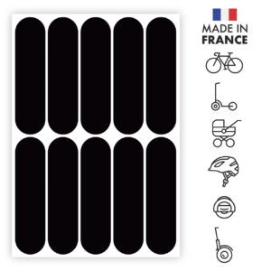 REFLECHISSANT CASQUE NOIR (LOT DE 4)