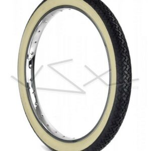 PNEU CYCLO 2 1/4 X 15 FLANC BLANC-CREME